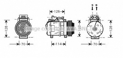 AVA QUALITY COOLING msk274 -  Компрессор, кондиционер